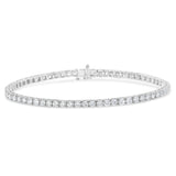 IGI Certified 4.0 Cttw Diamond 14K White Gold Classic 7â€ Tennis Bracelet (H-I Color, I1-I2 Clarity)