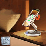 Multifunctional Wireless Desktop W90 3-in-1 Charger With Light