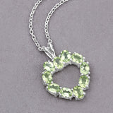 1.70 Carat Genuine Peridot .925 Sterling Silver Pendant