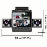 360° Car Drive Recorder – Night Vision, 1080p, 4-Channel