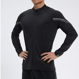 Mens Fitness Running Training Stand-Neck Windbreaker Jacket