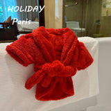 Solid Color Autumn And Winter Maltese Pet Nightgown