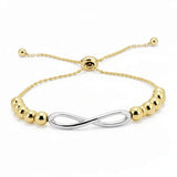 Giani Bernini Two-Tone Beaded  Bolo Bracelet in Sterling Silver/18k Gold-Plate