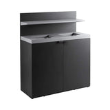 86-Gallon Heavy-Duty Commercial Steel Two-Stream Trash Can Cabinet With Tray Holder (SAK45079)
