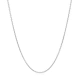 14k White Gold Round Cable Link Chain 1.2mm