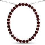 3.52 Carat Genuine Garnet .925 Sterling Silver Pendant