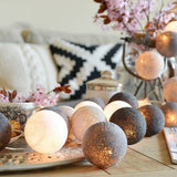 LED Cotton Ball Christmas Holiday Layout Outdoor Camping Lights