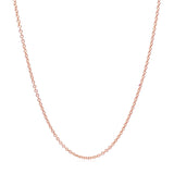 14k Rose Gold Round Cable Link Chain (1.25 mm)