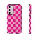 HOT PINK CHECKERBOARD | Tough Phone Case