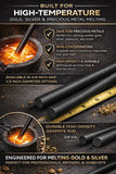 12" Graphite Stirring Rod – Gold, Silver & Precious Metal Melting – 3/8" or 1/2"