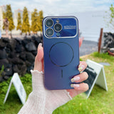 Laser-Cut Large-Window Lens Ring Magnetic Phone Case