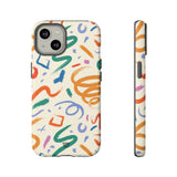 DOODLE BRUSH STROKES | Tough Phone Case