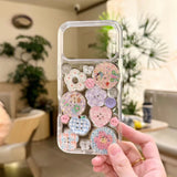 3D Epoxy Flower Button Phone Case