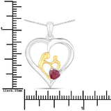 0.50 Carat Genuine Ruby .925 Sterling Silver Pendant