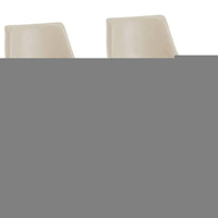 (Set of 2) Vintage Style 24-Inch Armless Industrial Faux Leather Counter Stool with Metal Legs and Footrest for Kitchen Island, Cafe, Pub, Bar Counter, Cream and Black