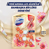 Domestos Toilet Block Air Freshener - Luxury Star Flower & Dragon Fruit Scent, Long-lasting Freshness