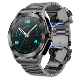 2-in-1 Smart Watch & Bluetooth Earphones, MP3 Player, Heart Rate Sleep Monitor Pedometer