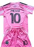 New Pink Lionel Messi Home Kids Soccer Jersey Pink Set of 2 | Toddler & Youth