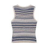 Women's Casual Striped Knitted Sleeveless Top