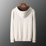 Men's Cashmere Zipper Cardigan Hooded Double-sided Sweater Coat