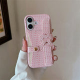 Woven-pattern Heart-shaped Cardholder