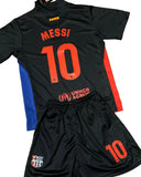 Lionel Messi Away Black Barcelona Soccer Jersey Kids Toddler & Youth Sizes