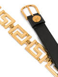 Versace Women Belt With Greek Key Buckle