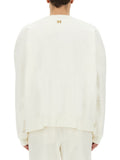 Palm Angels Men "Burning Monogram" Print Sweatshirt