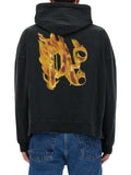 Palm Angels Men "Burning Monogram" Print Sweatshirt