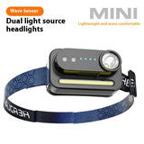 Camera Strong Light Sensor Headlight LED Rechargeable