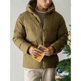 Mens Short Hooded Down Jacket Windproof Waterproof And Warm Coats