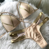 Sexy Halter Push Up Brazilian Bikini 2025 Women Bandage String Swimsuit Female Swimwear Two Pieces Bikini Set Bathing Suit Swim
