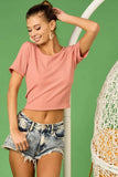 BiBi Rib Knit with Back Cross and Tied Detailed Top