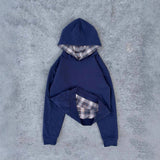 Hip Hop Double-sided Retro Plaid Casual Sweater