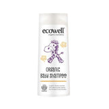 Ecowell Organic Baby Shampoo 300ml - Gentle, Natural Hair & Body Wash for Sensitive Skin - Paraben & SLS Free - Prevents Cradle Cap