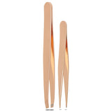 Eklips 2-Piece Tweezer Set for Precise Hair Removal - Eyebrow Grooming, Facial Hair Removal Tools
