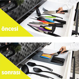 Decobella 18-Knife Block: Space Saving Double Row Knife Organizer for Kitchen, Protects & Stores Knives - Dishwasher Safe