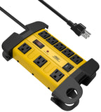 CRST 8-Outlet Heavy Duty Metal Power Strip | USB-C, 1350J Surge, ETL Listed