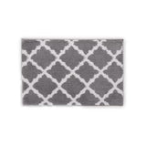 Bibb Home 1-2 Pack Trellis Micro Shag Bath Rugs 17" X 24"