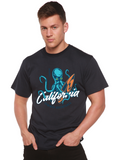 California Summer Adventures Men's Bamboo Viscose/Organic Cotton Short Sleeve Graphic T-Shirt