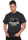 Train Hard Men's Bamboo Viscose/Organic Cotton Short Sleeve Graphic T-Shirt