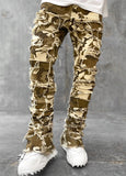 Ins Fringes Ripped Trousers Individual Patched Pants Long Tight Fit Stacked Jeans For Mens Clothing