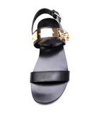 Men's Summer Leather Roman Sandals with Metal Rivets