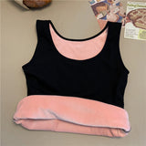 Womens Padded Thermal Figure-hugging Base Layer In A Solid Color