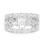 0.31 Carat Genuine White Diamond .925 Sterling Silver Ring