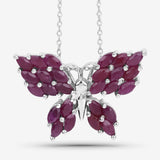 3.12 Carat Genuine Ruby .925 Sterling Silver Pendant