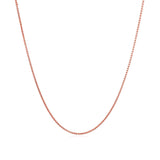 14k Rose Gold Diamond Cut Round Wheat Chain 0.6mm
