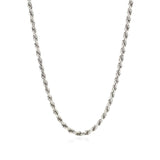 Sterling Silver 2.9mm Diamond Cut Rope Style Chain