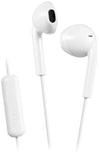 JVC HAF17MW Earbud Headphones with Mic and Remote - White