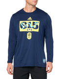 adidas Mens SC Long Sleeve Pre-Game T-Shirt Team Navy Blue/Nashville Soccer Club Small